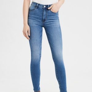 American Eagle 360 Stretch Hi-Rise Jegging Blue